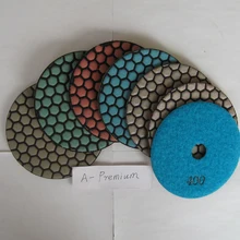 10 шт./лот Премиум 400#4 дюйма/100 мм Алмазный круг для сухой полировки для гранита мрамор алмаз камень инструменты для мрамора гранита