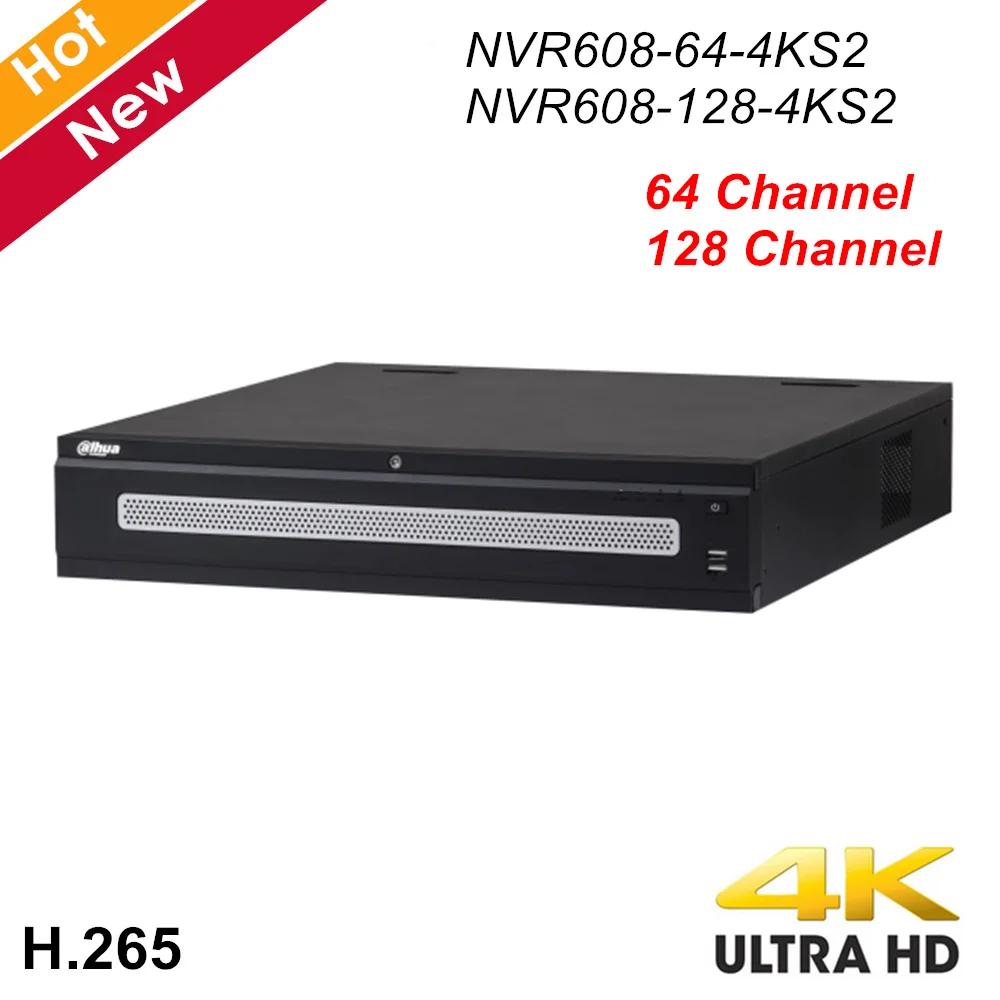 Сетевой видеорегистратор Dahua 4K Ultra серии 64CH 128CH NVR H.265 8HDD с умным отслеживанием и