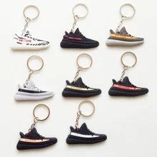 Мини-Силиконовые YEEZY BOOST 350 V2 Обувь Брелок Сумку Очарование Женщина мужчины Дети Брелок Key Holder Подарок SPLY-350 Тапки Брелок