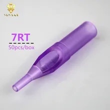 50 шт 7RT одноразовые фиолетовые короткие наконечник татуировки Круглый 7 поставка PSDT-7RT