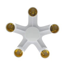 E27 держатель лампы конвертер отклонения в размерах на 1-2, 3, 4, 5, лампа светильник в розетку адаптер для Светодиодный накаливания энергосберегающие лампы для осветительных приборов