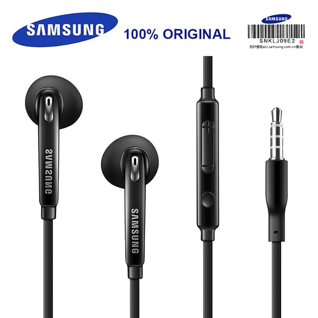 SAMSUNG EO-EG920BW Earphones Wired Black/White with Mic 1.2m In-ear Stereo Sport Earphones for Samsung S9 S9Plus with Retail Box 1