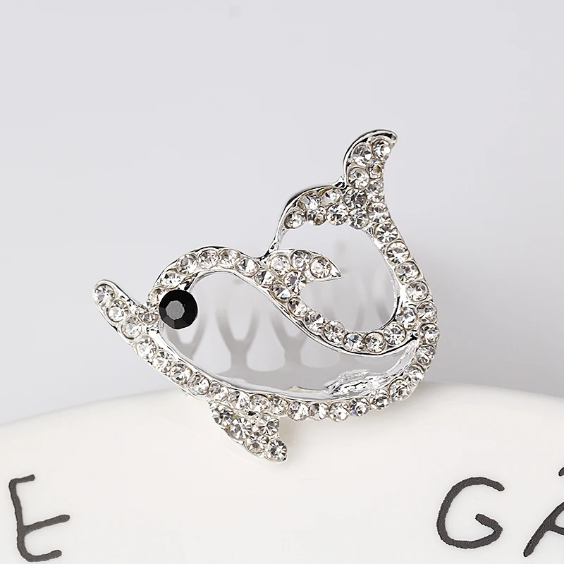 Женский гребень для волос M MISM свадебный со стразами в виде дельфина заколка