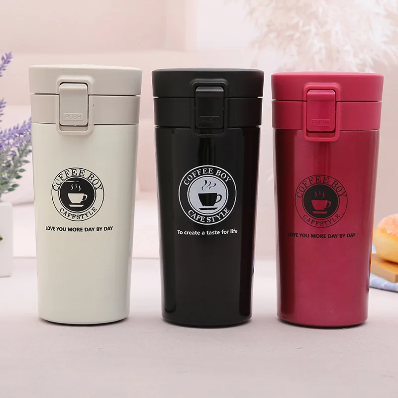 

Stainless Steel Thermos Sports Water Bottle 500ml Insulation Vacuum Flask Thermal Coffe Cup Bouncing Cup Gifts Cup Outdoor