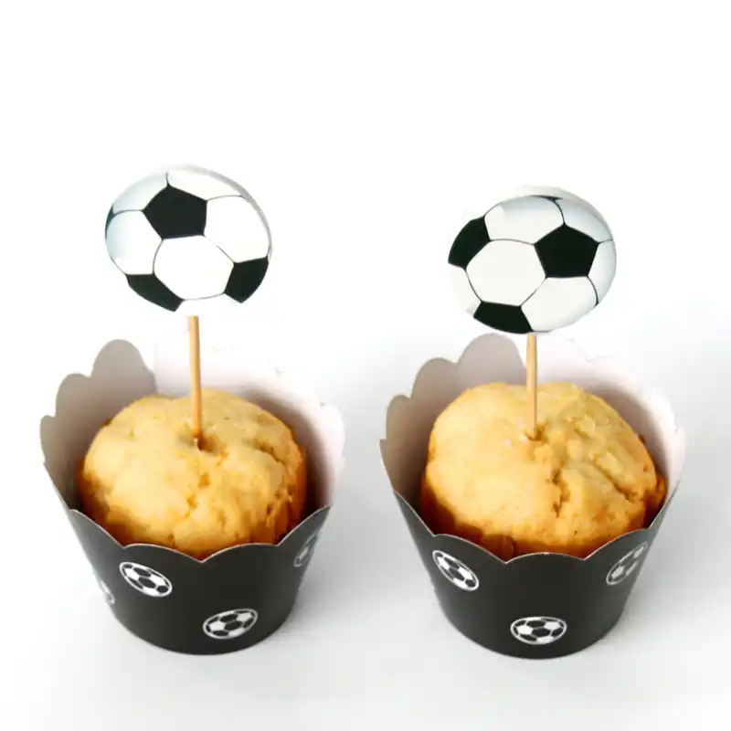 Happy Baby Shower Party Cake Cupcake Boys Favors Football Toppers