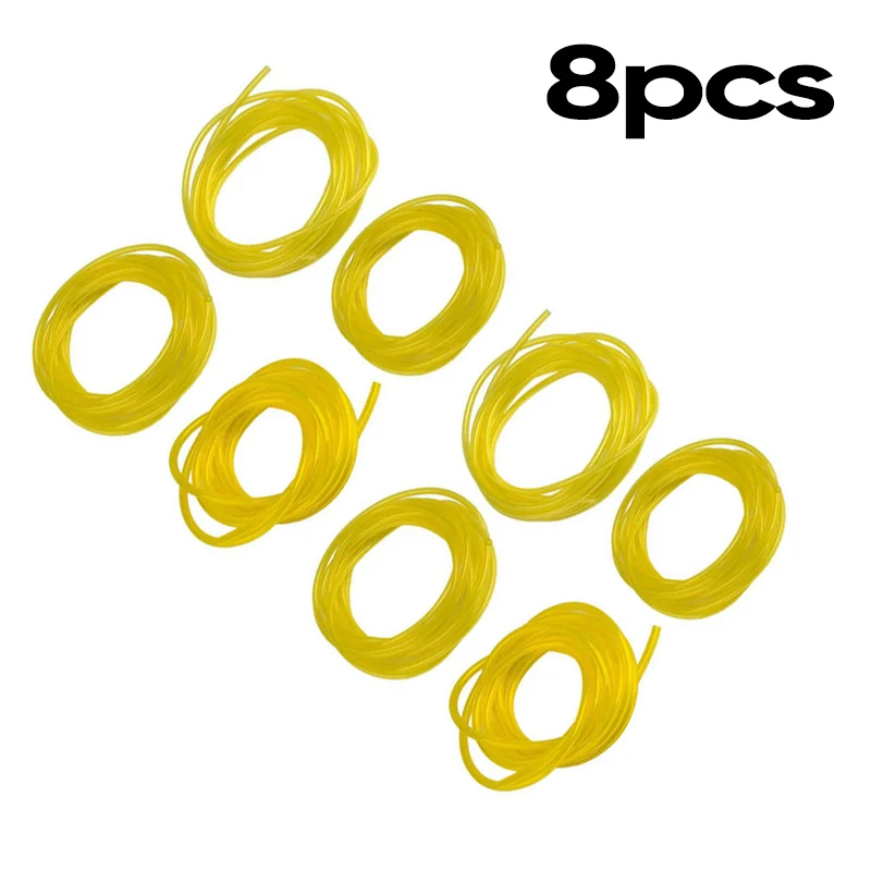 8pcs 4 Different Sizes Petrol Fuel Pipe Line Hose Tube For Chainsaw String Trimmer