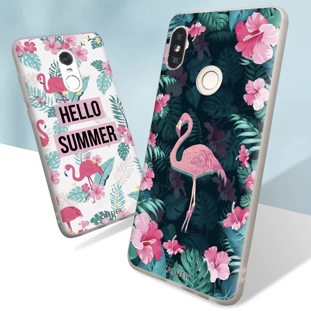 Чехол для телефона CASEIER Flamingo Relief Xiaomi Mi 8 6 A2 6X A1 5X F1 чехлы телефонов с узором Redmi 5 6A Note