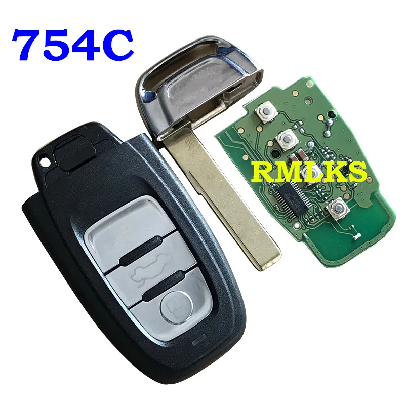 

Replacement Smart Remote Key 3 Button 868MHz 433MHz 315MHz 8T0 959 754C For Audi Q5 A4L A5 A6 A7 A8 RS S5 S4 P/N:8T0 959 754C