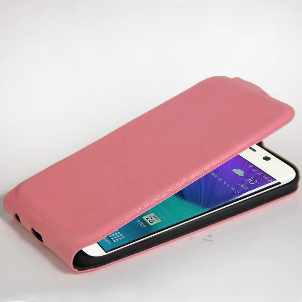 Чехол для Samsung Galaxy S6 SM-G920F S6 край SM-G925F кожаный футляр для телефона с магнитом чехол; защитный чехол раскладушка кобура - Цвет: Розовый
