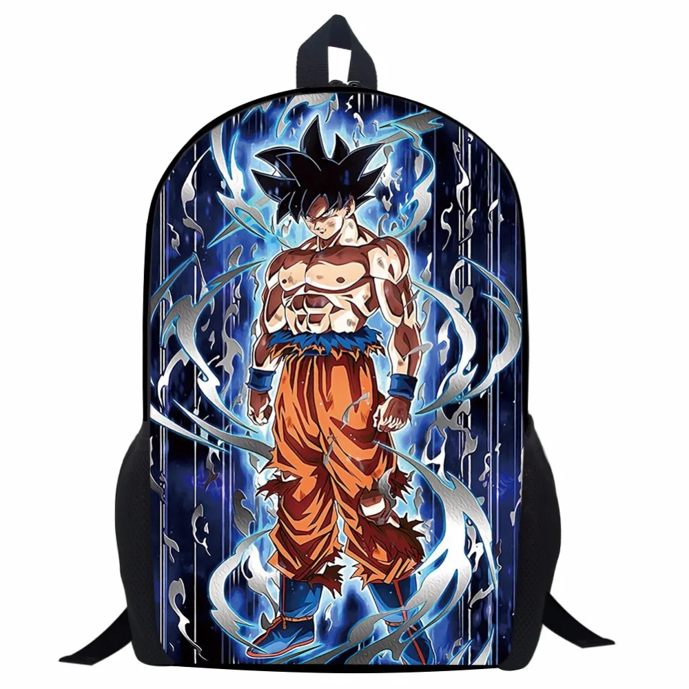 17 Inch Anime Dragon Ball Super Backpacks for Teenage Boys Cool Saiyan