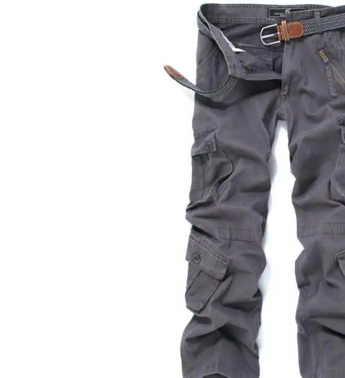 Тактические Брюки Airborne повседневные брюки хаки Пейнтбольного размера плюс хлопковые карманы военные армейские камуфляжные брюки карго для мужчин - Цвет: 3