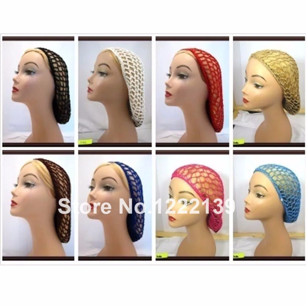 5 шт./лот снуд/Винтаж крючком волос Чистая толще Hairnet волос snoods Hat Кепки 20 Цвета