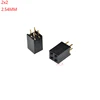Conector hembra de doble fila para placa PCB, 2x2, 2 p, 2 pines, 2,54 MM, 50 Uds. ► Foto 1/2