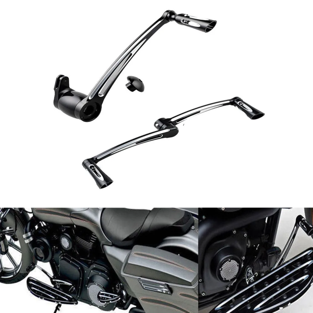 

Deep Edge Cut Brake Arm Kit Shift Lever Shifter Pegs For Harley Touring Street Electra Glide Road King FLHR FLHX 08-13 Or 14-18