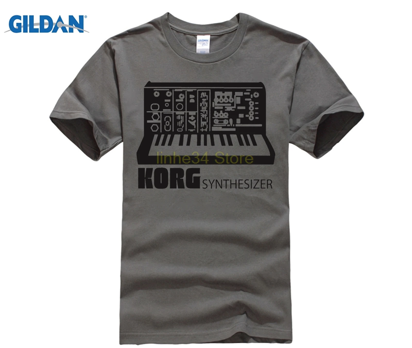 KORG синтезатор Футболка Винтаж MOOG редкий аналоговый образец | Мужская одежда