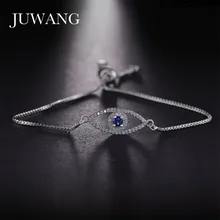 JUWANG элегантный браслет с кубическим цирконием от сглаза и Висячие серьги для женщин и девочек с кристаллами, регулируемый Шарм, ювелирное изделие, подарок