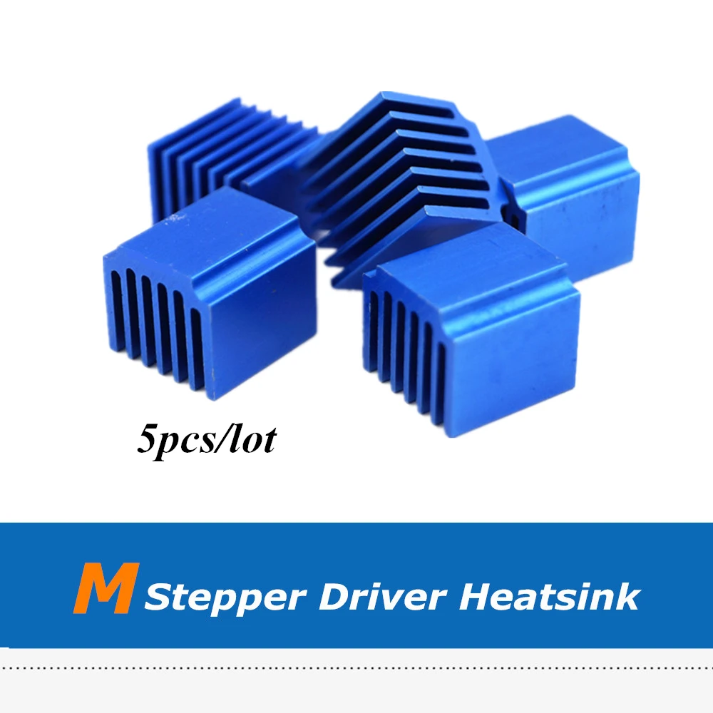5pcs/lot Stepper Motor Driver Parts Cooling Heat Sink Radiator Cooler For 3D Printer es 3d printer parts heatsink aluminum cooling heat sink radiator heat dissipation for nema17 42 stepper motor 40x40x11mm