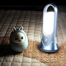 Светодиодный ночной Светильник DC 5V движения PIR Сенсор ночника USB Перезаряжаемые портативный свет шкафа для детей Спальня Кухня Ванная комната