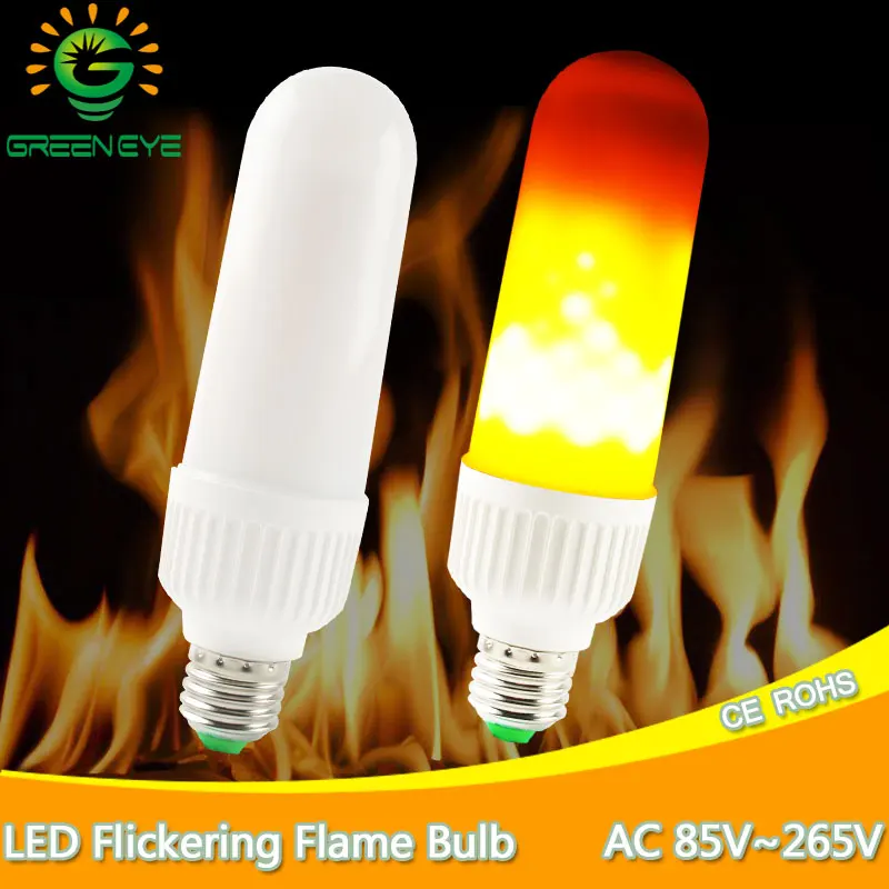 LED Flame Bulbs Fire Corn Light  E27 E26 AC85-265V 2835 SMD Energy Saving LED Bulb Lamp LED Bombilla Home Decoration Lighting