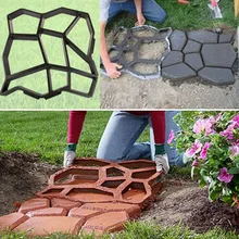 Pavement Mold DIY Пластиковые Путь Чайник Плесень Вручную Тротуарной Цемента кирпич Формы Каменной Дороге Конкретные Формы Инструмент Для Сада декор