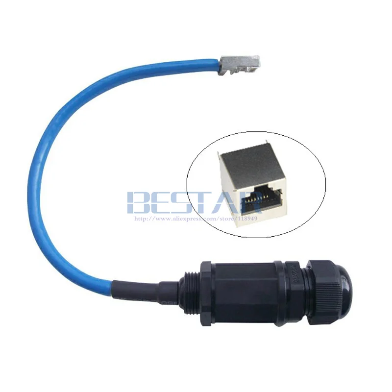 Водонепроницаемый разъем CAT 6 CAT6E RJ 45 25 см Ethernet LAN RJ45 AP IP камера M20 IP68 защита от воды