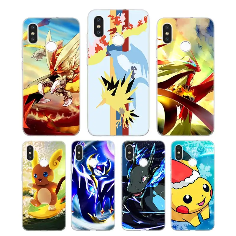 

Silicone Phone Case Cute cartoon pokemons for Xiaomi Mi 6 8 SE A1 5X A2 6X Mix 3 Play F1 Pro 8 Lite Case Cover