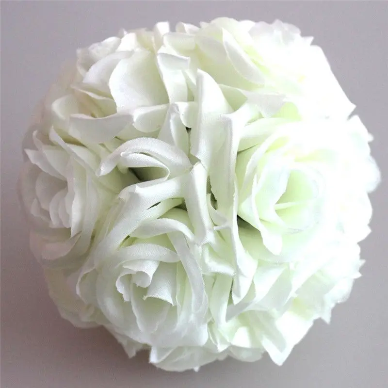 1 шт. 15 см цветок из искусственного шелка Роза целовать букет из шариков украшение для центра стола, ароматический шарик вечерние свадебное украшение стола украшения - Цвет: Зеленый