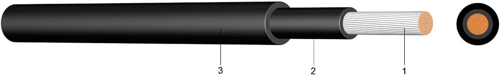 Быстрая, 6,0 мм sq 200 метр/рулон, 10AWG PV кабель, черный, XLPE PV кабель