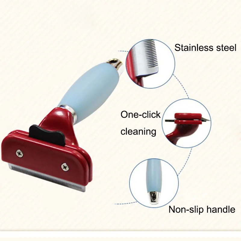 Профессиональная расческа гребень для ухода за питомцами для собак, кошек, животных, уход за шерстью, инструмент для удаления волос собаки, расческа для волос, Deshedding