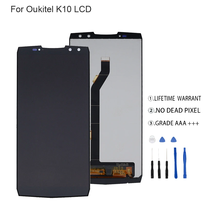 

Original For OUKITEL K10 LCD Display+Touch Screen Digitizer For OUKITEL K10 Display Screen LCD Assembly Phone Parts Free Tools