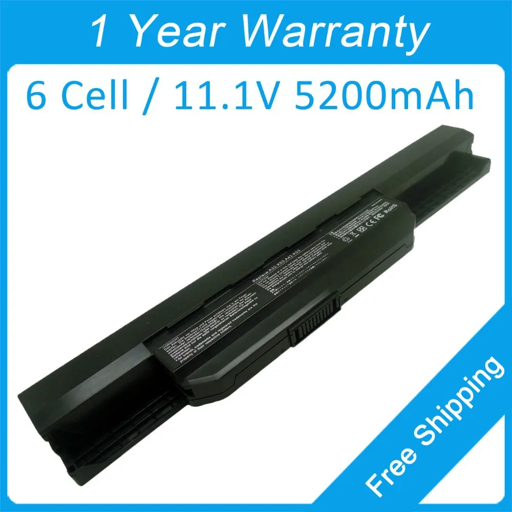 6 ячеек 5200 мАч аккумулятор для ноутбука ASUS A83 A54 P53 K43 X44 X84 X5P P43 A45 X43 K84 X54 K54 A84 X53 K53