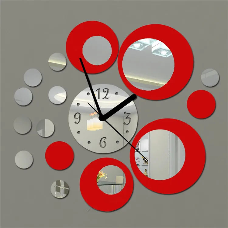 

Creative Acrylic Clock Mirror Effect Wall Sticker Decor DIY Adesivo De Parede Vinilos Decorativos Para Paredes Stickers Muraux