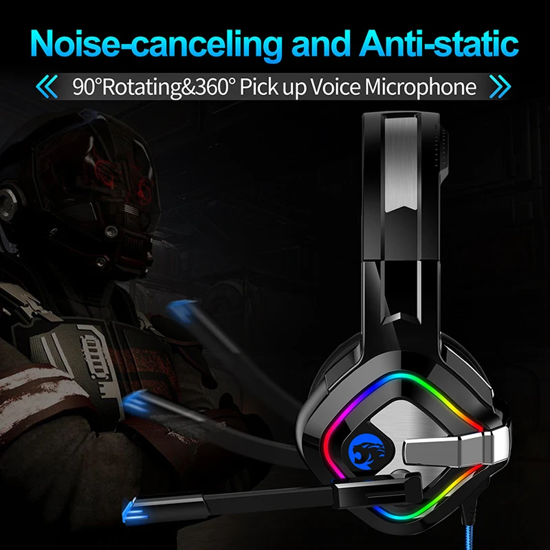 Billig Stereo 7,1 Sound Gaming Headset Wired PC Kopfhörer Kopfhörer Surround Bass mit Mikrofon für Neue Xbox Laptop Tablet Gamer