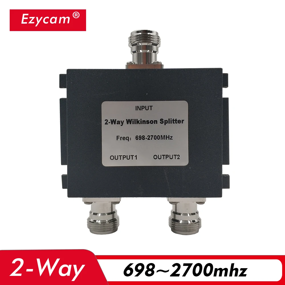 

2-Way Power Splitter Frequency 698~2700MHz N-Female 1-2 Divider for GSM CDMA WCDMA DCS PCS AWS LTE 2G 3G 4G Cell Phone Repeater