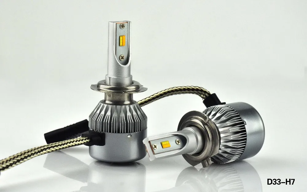 Super Bright Dual Color H7 Led Bulb 72W 7600Lm Car Led Headlight H7 H8 H11 HB3 9005 HB4 H4 12V