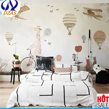 

2018 Children room wallpaper girl boy bedroom wallpaper cartoon seamless Modern European DZAS-CX hand-painted murals