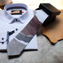 Новинка; ; модное мужское платье с галстуком; три цвета; необычный узор; подарок жениха; Свадебная вечеринка; neecktie