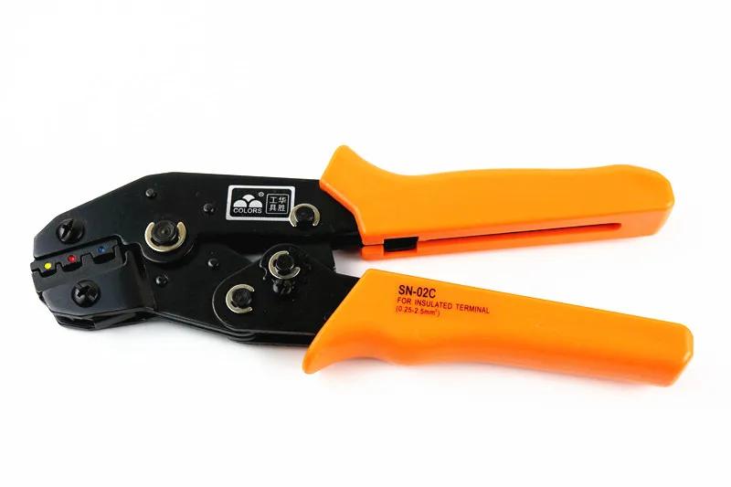 HM-02C Ratchet Crimping Plier Crimper For Insulated Terminals and Connectors 