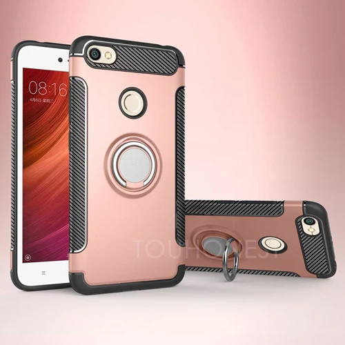 Противоударный чехол для телефона RedMi Note 5 7 S2 6 5 Plus Note 5A 8 Pro K20 автомобильный держатель планшета крышка с магнитным кольцом для Xiaomi Mi A1 Mi 9 T F1 A2 - Цвет: Розовый