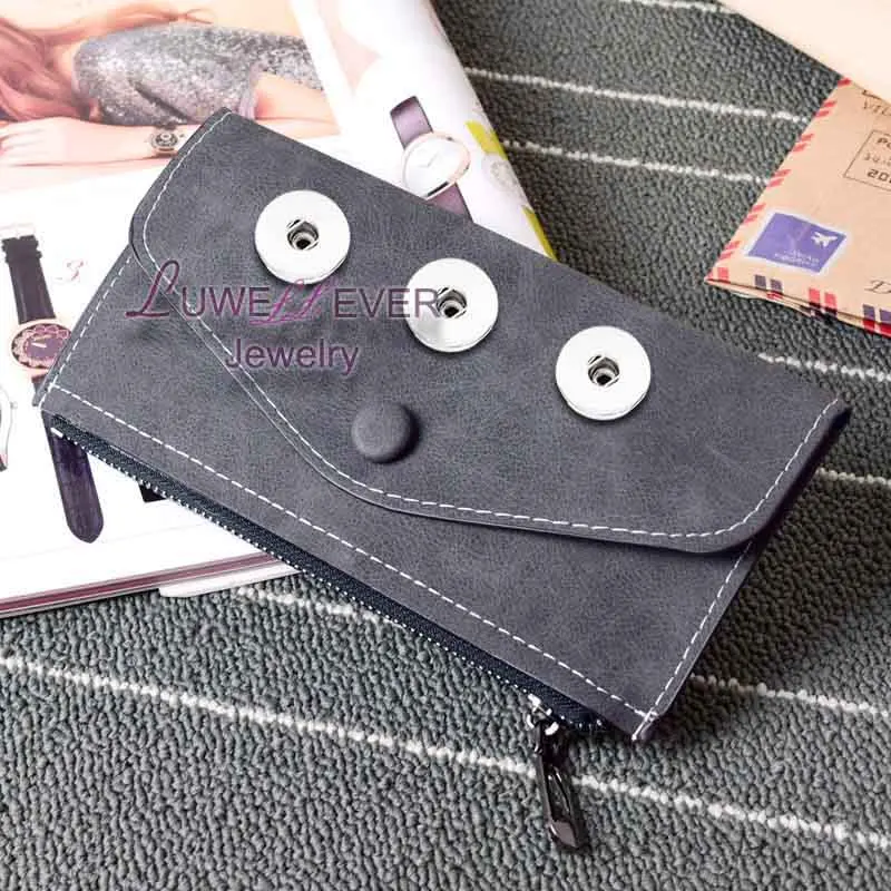 Aging Treatment Bag Snap Button Purse Pu leather Wallet Bags Charms Bracelet Jewelry for women ...