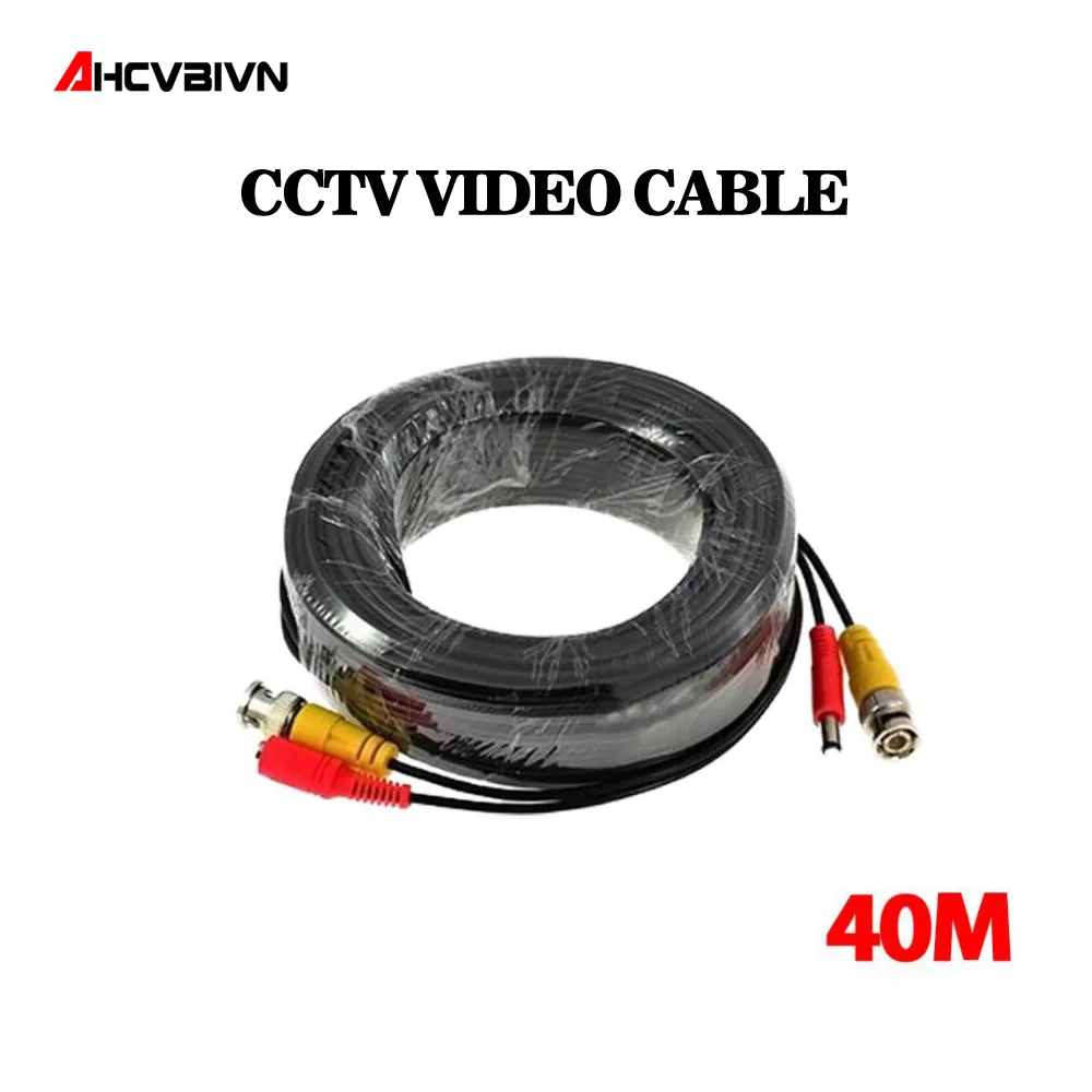 AHCVBIVN BNC 40 м мощность видео Plug and Play кабель для камеры видеонаблюдения