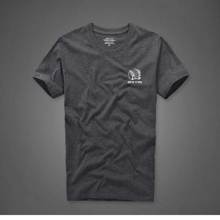 YiRuiSen футболка Для мужчин хлопок высокого качества брендовая футболка; мягкая и дышащая ткань