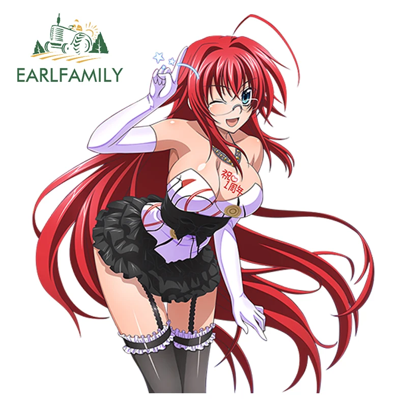 

EARLFAMILY 13cm x 11.8cm Beautiful Graphic High School Anime Hot Girl Rias Gremory Vinyl Car Van Window Laptop Decal Car Sticker