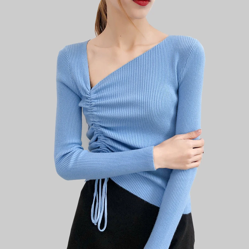 

Shintimes Irregular Pullover Sweater Female 2019 Sueter Mujer Casual Pull Femme Sweaters Fashion 2018 Women Christmas Sweater