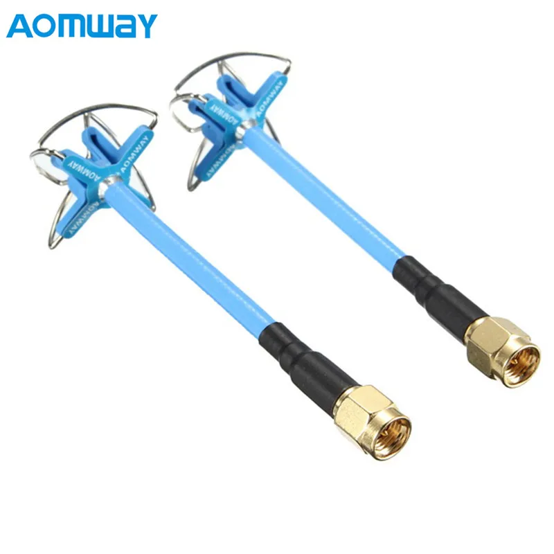 

Original Aomway 5.8GHz 3dBi LHCP Omnidirectional 4 Leaf Clover FPV Antenna Blue/Red With Canopy Case for RC FPV Racing Parts