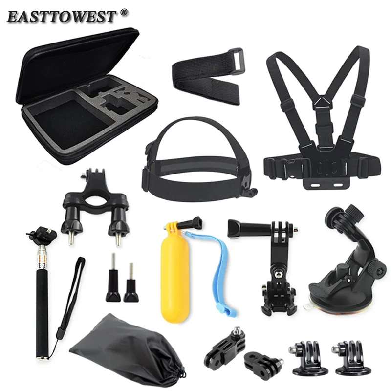 

Action Camera Accessories Kits Chest Head Strap Floating Hand Grip Storage Bag for SJCAM SJ4000 Xiaomi yi For Go Pro Hero 5 4 3+