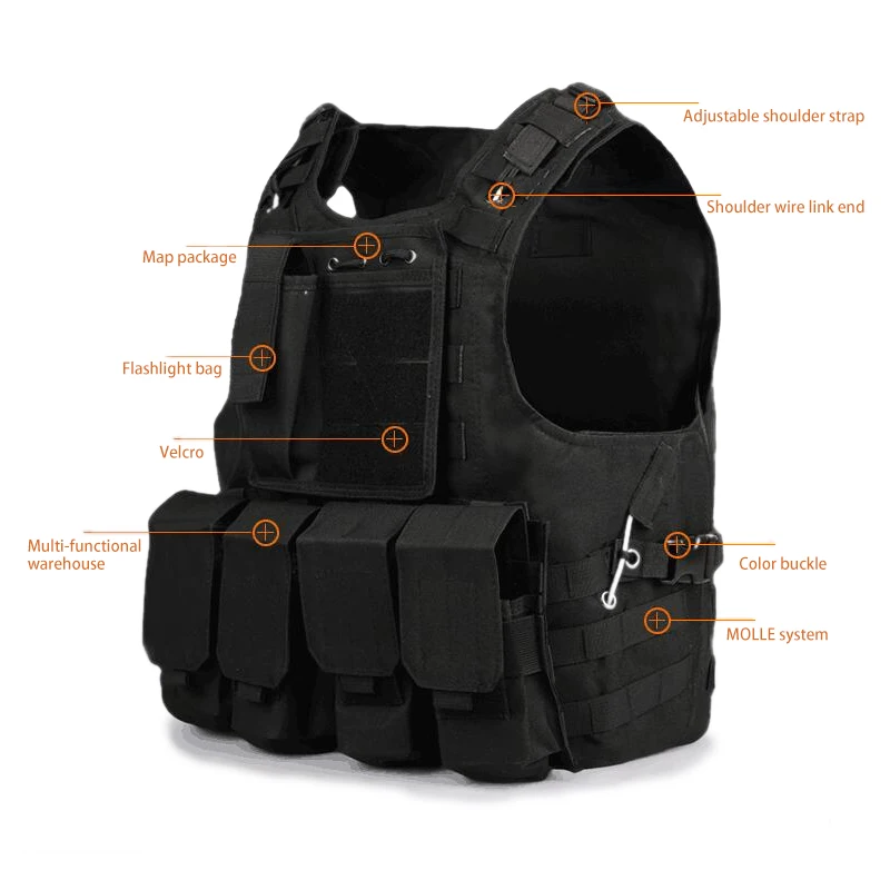 Children outdoor multi-function Tactical vest Men military combat vest Camouflage vest