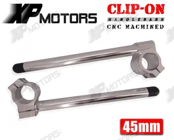 

New 7/8" CNC Racing 45mm Clip-On Handlebars For Triumph 595 T595 Daytona 1997 1998 Silver