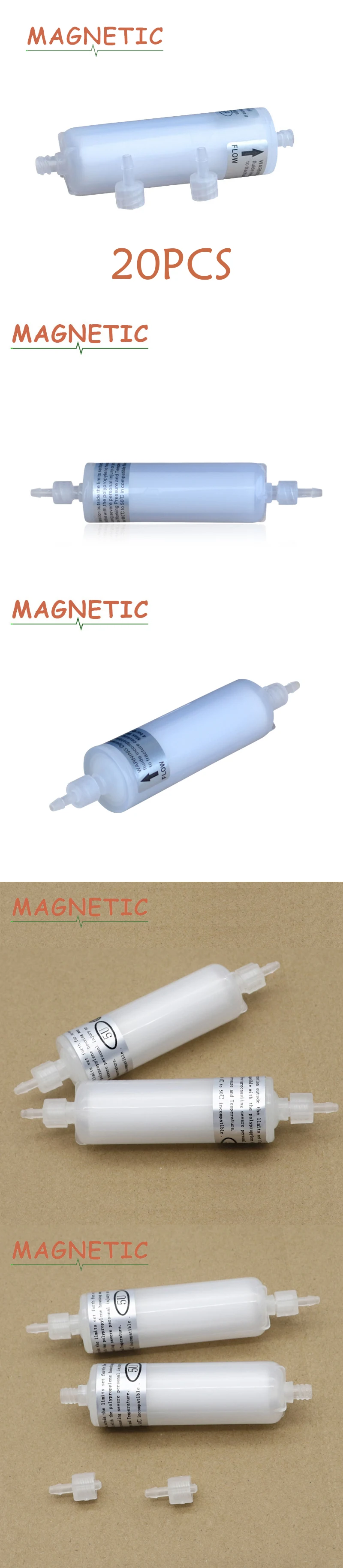20 pces longa solvente filtro de tinta