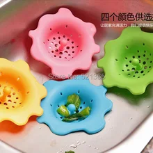 300 шт/партия силиконовый Слив для кухонной раковины фильтр цветочный дизайн круглая кухонная раковина Сливная крышка пробка